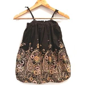 Gap Girls Black Floral Print Dress • 4 • FINAL